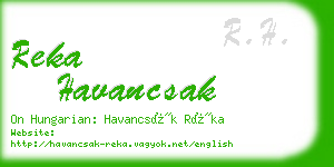 reka havancsak business card